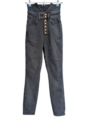 MOTHER The Swooner Exposed Snap Ankle Jeans. 24